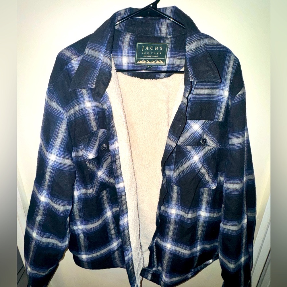 Warm, plaid flannel with wool lining (XL)